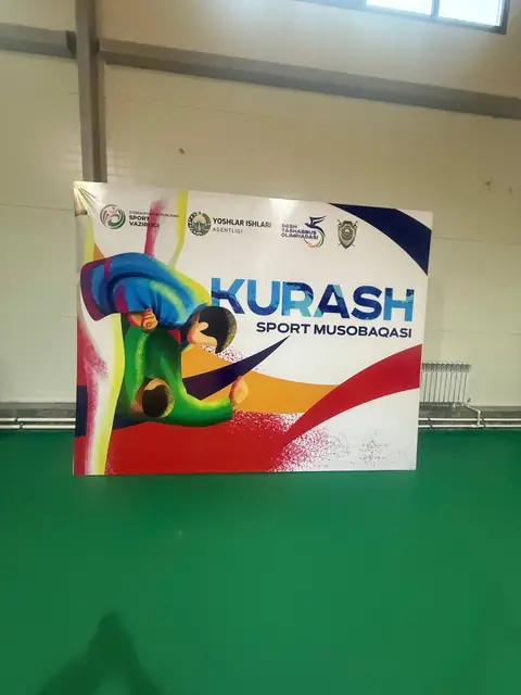 KURASH sport musobaqasi: пресс-волл спортивных соревнований