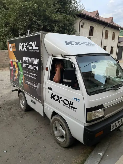 KX-OIL: оклейка грузового фургона: будка, кабина, двери