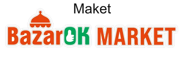BazarOK MARKET: макет вывески магазина