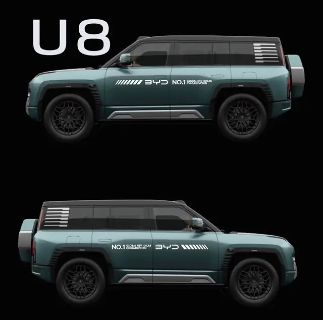 Макет U8: дизайн оклейки внедорожника BYD U8