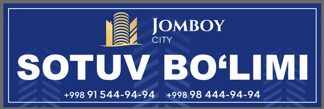 JOMBOY CITY — SOTUV BO‘LIMI: макет вывески отдела продаж жилого комплекса