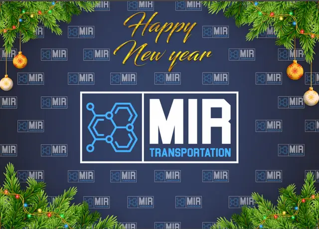 MIR Transportation · UZB FREIGHT INC: макеты новогодних пресс-воллов с логотипами