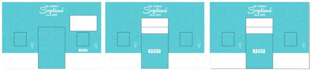 Макет Sogdiana ice cream: варианты макета оклейки киоска мороженого