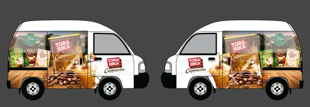 TORABIKA Cappuccino: макет полной оклейки фургона