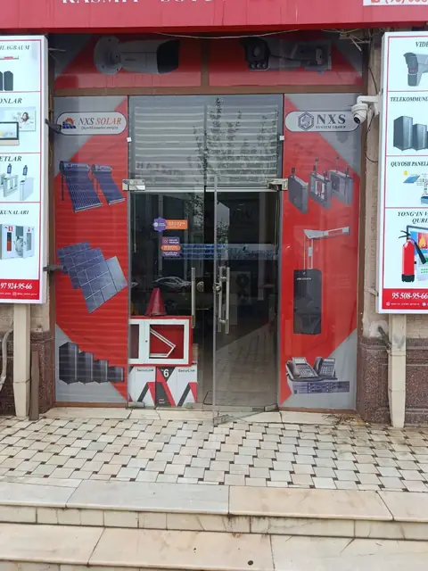 NXS Solar · NXS System Group: оклейка витрины входной группы