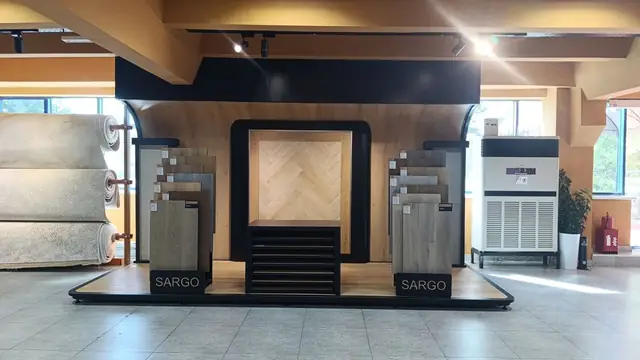 SARGO: выставочный подиум для образцов напольных покрытий