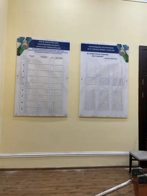 Xalq deputatlari Samarqand viloyat kengashi deputatlari: информационные стенды с карманами